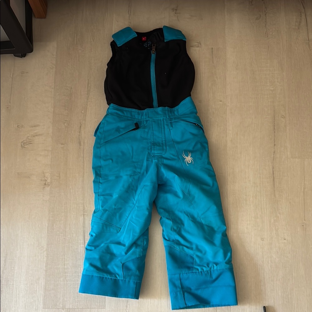Spyder Blue Overalls Insulated Water-Resistant Design